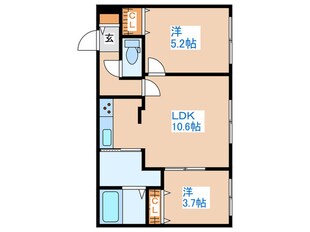 Halenix札幌医大前の物件間取画像